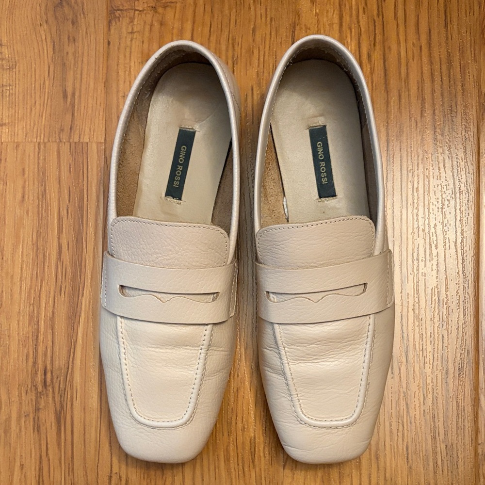 Gino Rossi Leather Soft Pink‎ Women’s Loafers, size 38 (US size 8)